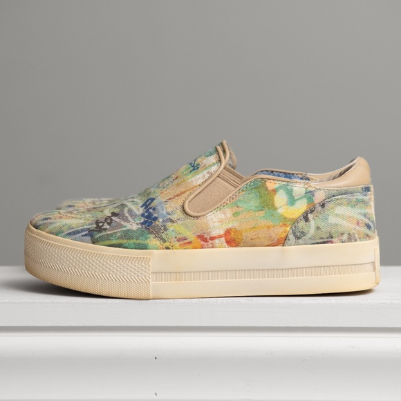 ASH DESIGNER Womens Sz 38 (7.5) Jungle Graffiti Platform Slip-On Sneakers Artsy - Picture 4 of 8